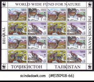 TAJIKISTAN - 2005 WORLD WIDE FUND WWF / WILD ANIMALS MIN/SHT MNH