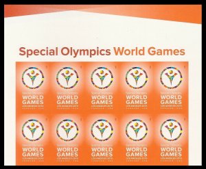 US 4986a Special Olympics World Games imperf NDC header block (10) MNH 2015