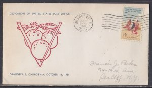 United States - Oct 14, 1961 Orangevale, CA Post Office Dedication