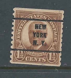 Scott# 686 used precancel  New York N.Y.