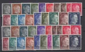 WWII Nazi Occup.Ukraine/Ostland Full Sets Hitler Head MNH Luxe.