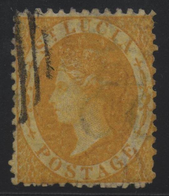 St Lucia Scott #8 Watermark #1 Used Stamp Signed