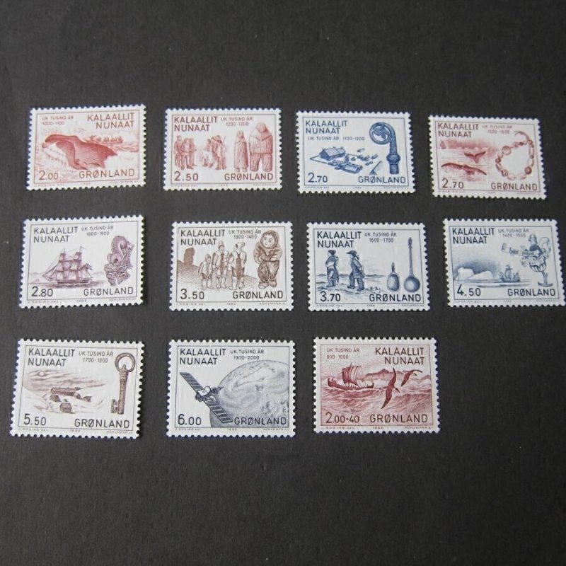 Greenland 1982 Cultural Sc 148-157 set of 11 MNH