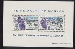 Monaco Skiing Winter Olympic Games Calgary MS 1988 MNH SG#MS1867 MI#Block 38