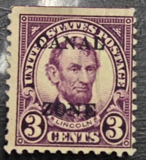 Stamp US Canal Zone Lincoln 1925 #85 A157 3c MLH