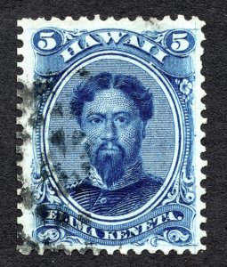 Hawaii 1869 5¢ Kamehameha Stamp  #32 Used CV $30