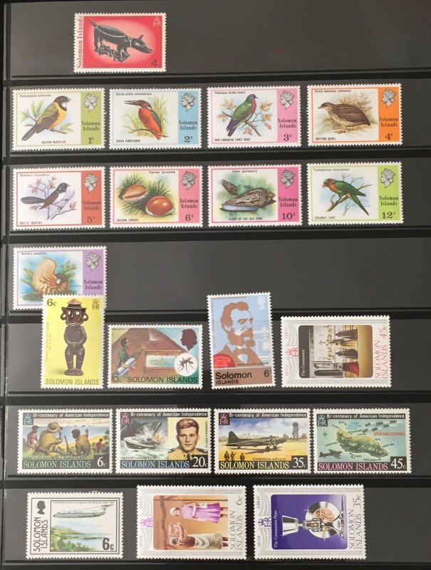 Solomon Islands 1960s/70s Mainly MNH+Few Used Birds Snakes(Apx100)Apr205 