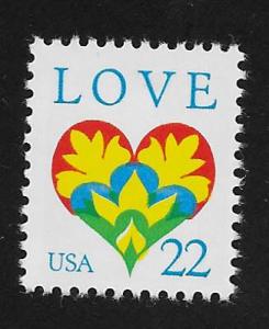 SC# 2248 - (22c) - Love Heart, MNH single