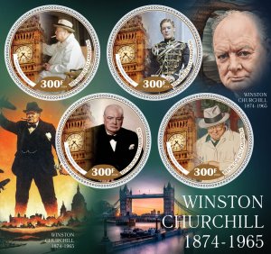 Stamps. Winston Churchill 2024 year 1+1 sheet perforated NEW