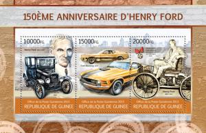GUINEA 2013 SHEET HENRY FORD CARS AUTOS
