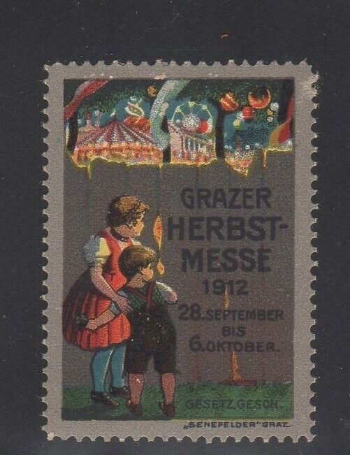 Germany - 1912 Grazer Fall Exposition Advertising Stamp - MLH OG