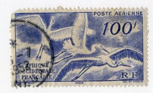 FRENCH WEST AFRICA C13 USED SCV $4.75 BIN $1.60 BIRDS