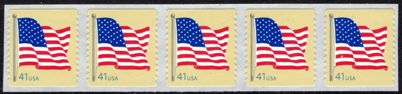 4189 MNH PNC(5) 41¢ Flag coil format, perf. 11 - no per item S&H fee