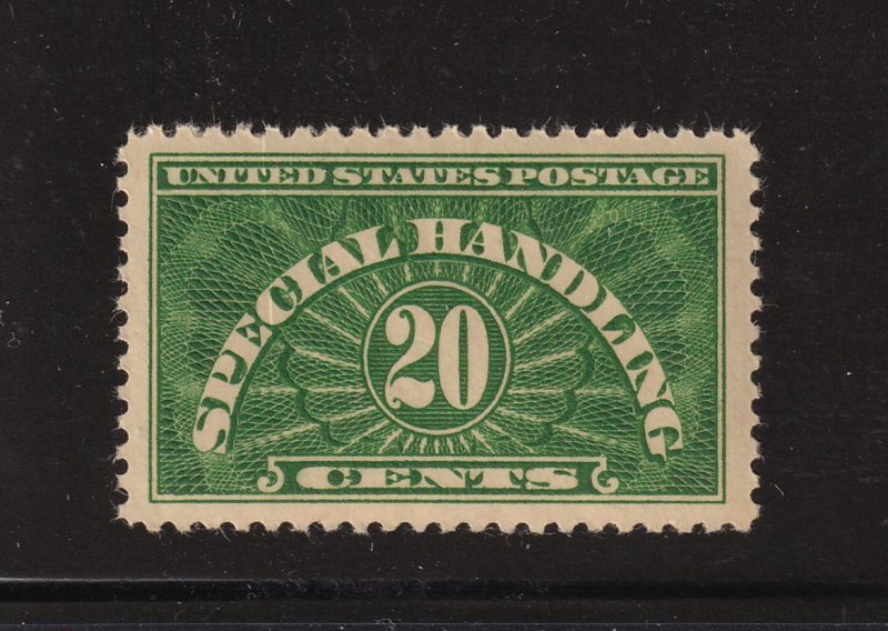 1928 Sc QE3 Special Handling 20c green MNH OG XF single stamp (1E