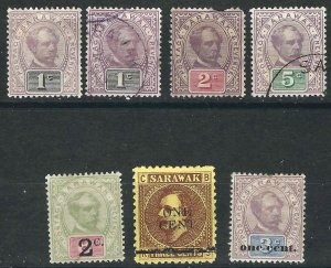 Sarawak 2-5 SG 2-56 Different MH + 1 Used F/VF 1888-92 SCV $.31.85