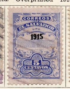 Salvador 1915 Early Issue Fine Used 5c. Optd 126171