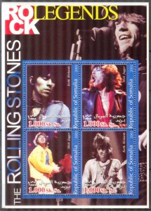 Somalia 2002 Music Rock Legends Rolling Stones Sheet MNH Private