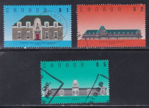 Canada # 1181-1183, High Value Definitive Stamps, Used, 1/2 Cat.