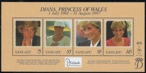 Vanuatu 719 MNH 1998 Princess Diana sheet (fe8763)