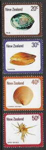 NEW ZEALAND 1978 SEA SHELLS Set Sc 674-677 MNH