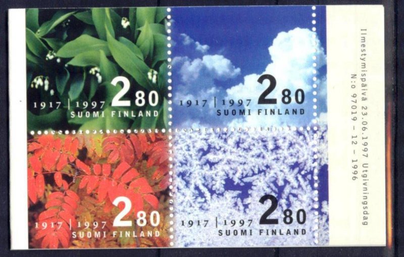 Finland 1997 Independence 80 Years Four Seasons Mi. 1392/5 Booklet MNH