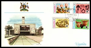 Uganda 360-363 Fleetwood U/A FDC