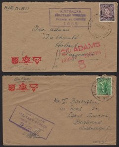 AUSTRALIA 1944 WWII MILITARY FIELD POST OFFICE FIVE COVERS PAPUA AFPO 168 TARAKA