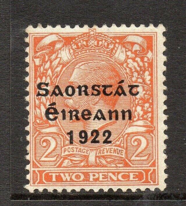 Ireland GV 1922 Early Issue Fine Mint Hinged 2d. Optd 303899