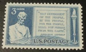 1948 3c Lincoln Gettysburg Address Scott 978 Mint NH