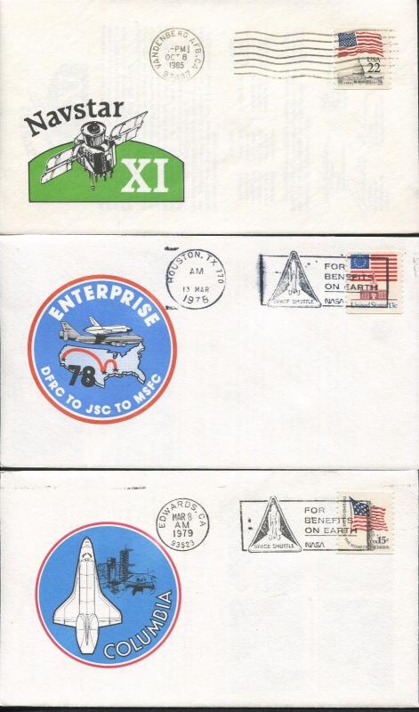 Lot of 12 Covers USA Space Explorations Discovery Enterprise Orbiter NavStar 