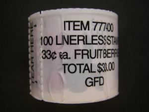 Scott 3404-7 or 3407a, 33c Berries, Complete sealed roll of 100, MNH, $350 cat