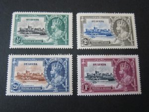 St Lucia 1935 Sc 91-94 set MH