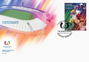 Poland 2017 FDC Stamp Sport The World Games Football Box