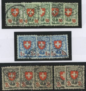 Switzerland #200a/202a-3a