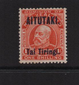 Aitutaki 1914 SG12 1/-  mounted mint