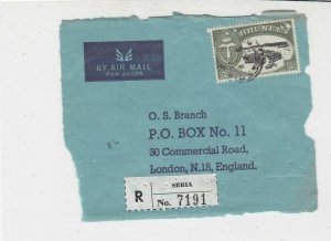 Brunei Airmail Registered Seria Stamps Cover FRONT to London England 33233