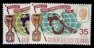 GILBERT AND ELLICE ISLANDS QEII SG125-126, 1966 world cup set, NH MINT.