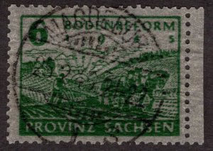 1946, Germany, East Saxony 6pf, Used, Sc 13N15