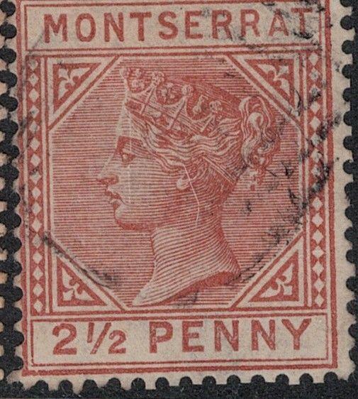 Montserrat 1884 SC 7 Used SCV $77.50 