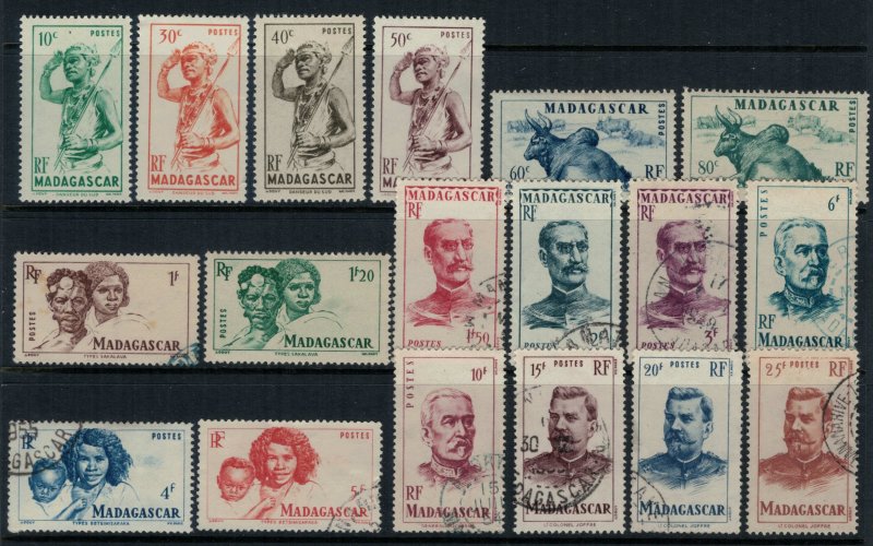 Madagascar #269-78,80-5*/u  CV $5.85