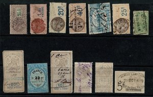 France mix of old revenue stamps