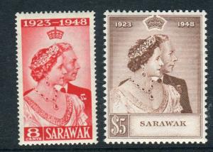 SARAWAK-1948 Silver Wedding.  An unmounted mint set Sg 165-6