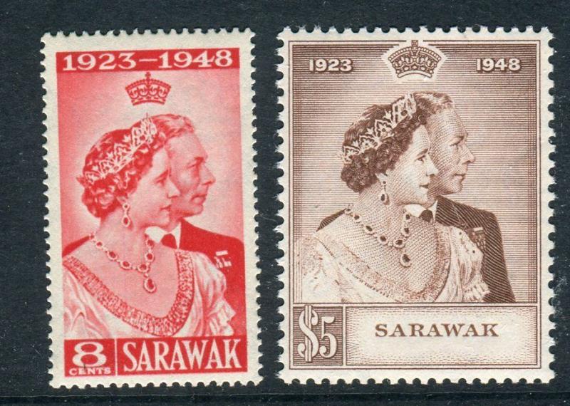 SARAWAK-1948 Silver Wedding.  An unmounted mint set Sg 165-6