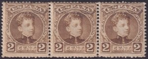 Spain 1901 Sc 272 strip of 3 MNH**