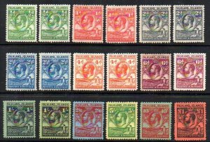 Falkland Islands: 1929 Whales & Penguins set complete with vars. SG 116-26 mint