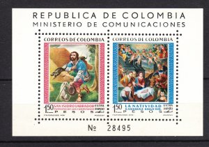 J28600, 1960 colombia s/s mh  #c388 religion