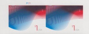 US 4953a Modern Imperf $1 Waves Pair