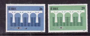 Ireland-Sc#592-3-unused NH set-Europa-1984-please note there is a spot of gum gl