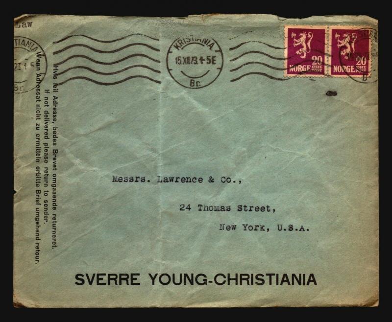 Norway - 3 1920s Commercial Covers (See Image For Condition) - Z15975