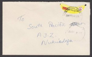 TONGA 1972 local cover ex NUKU'ALOFA - 1s banana self ahdesive..............T256